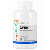 Zinco-Aminoácido-Quelato quelatado 15 mg 250 comprimidos MYVITA